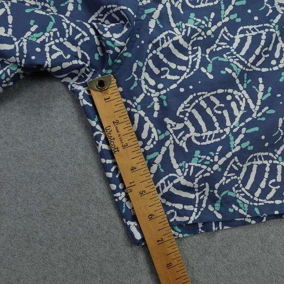 Vineyard Vines Swim Trunks Mens Small Blue Fish Skeleton Board Shorts - Picture 6 of 11